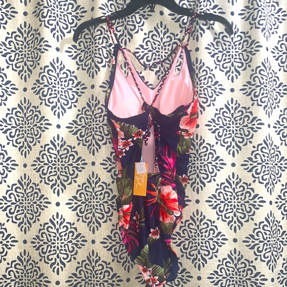 Kona Sol NWT Tropical One Piece Swimsuit - Picture 4 of 6
